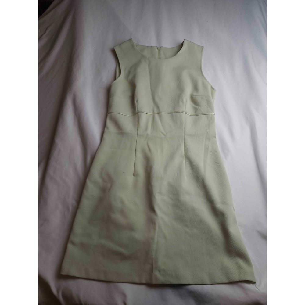 Vintage 90s Y2K City Triangles Shift Dress Medium Green Minimalist Coastal Mini
